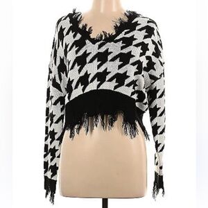 Just Polly Size Small Checkered Sweater